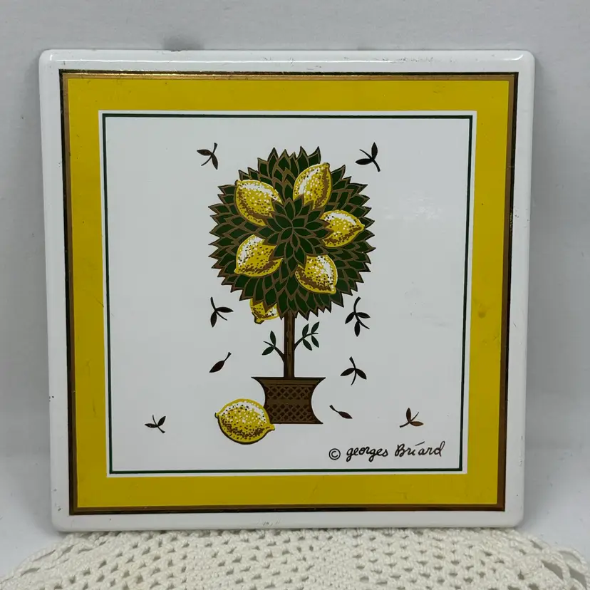 Choice Of Vintage Georges Briard Metal/enamel Tiles. Different Sizes