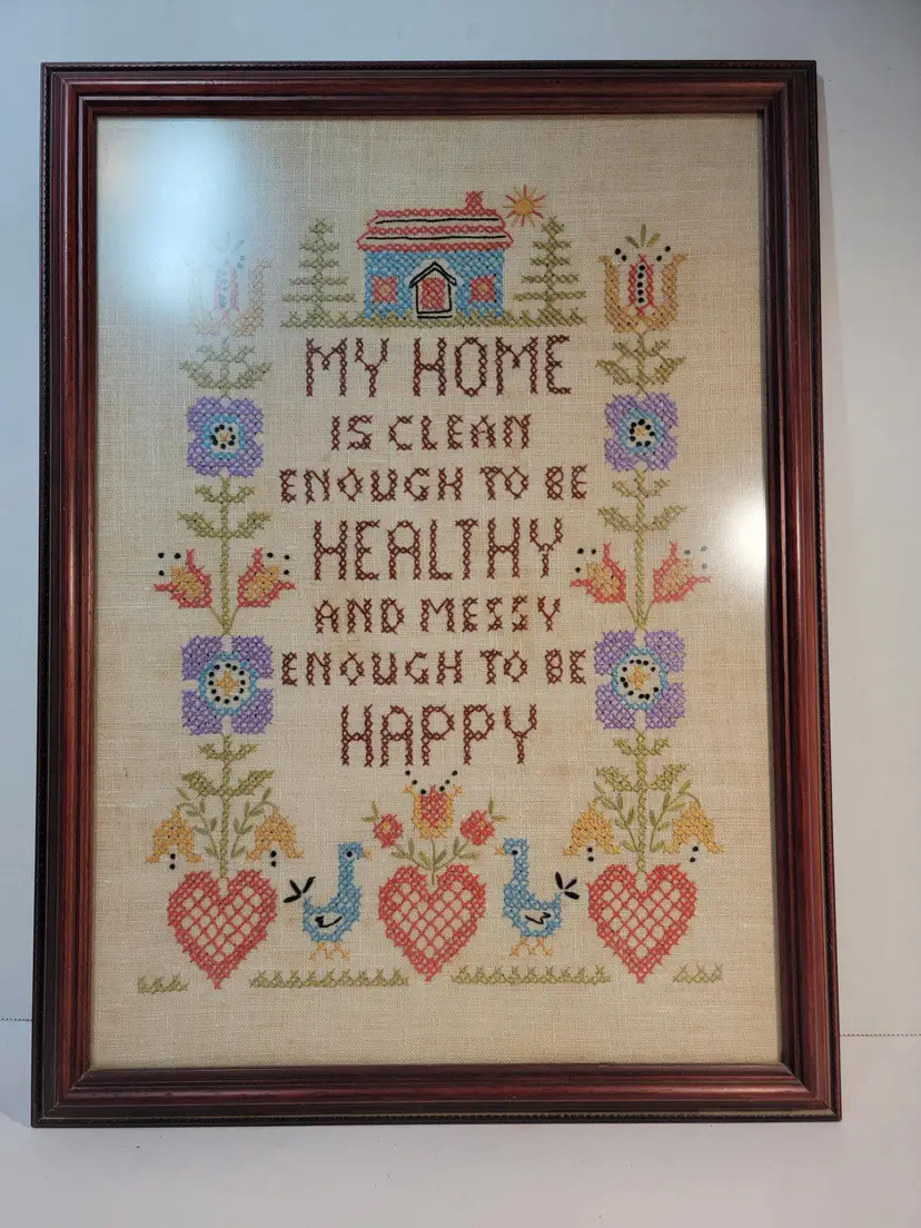 Vintage Crosstitch "My Home"