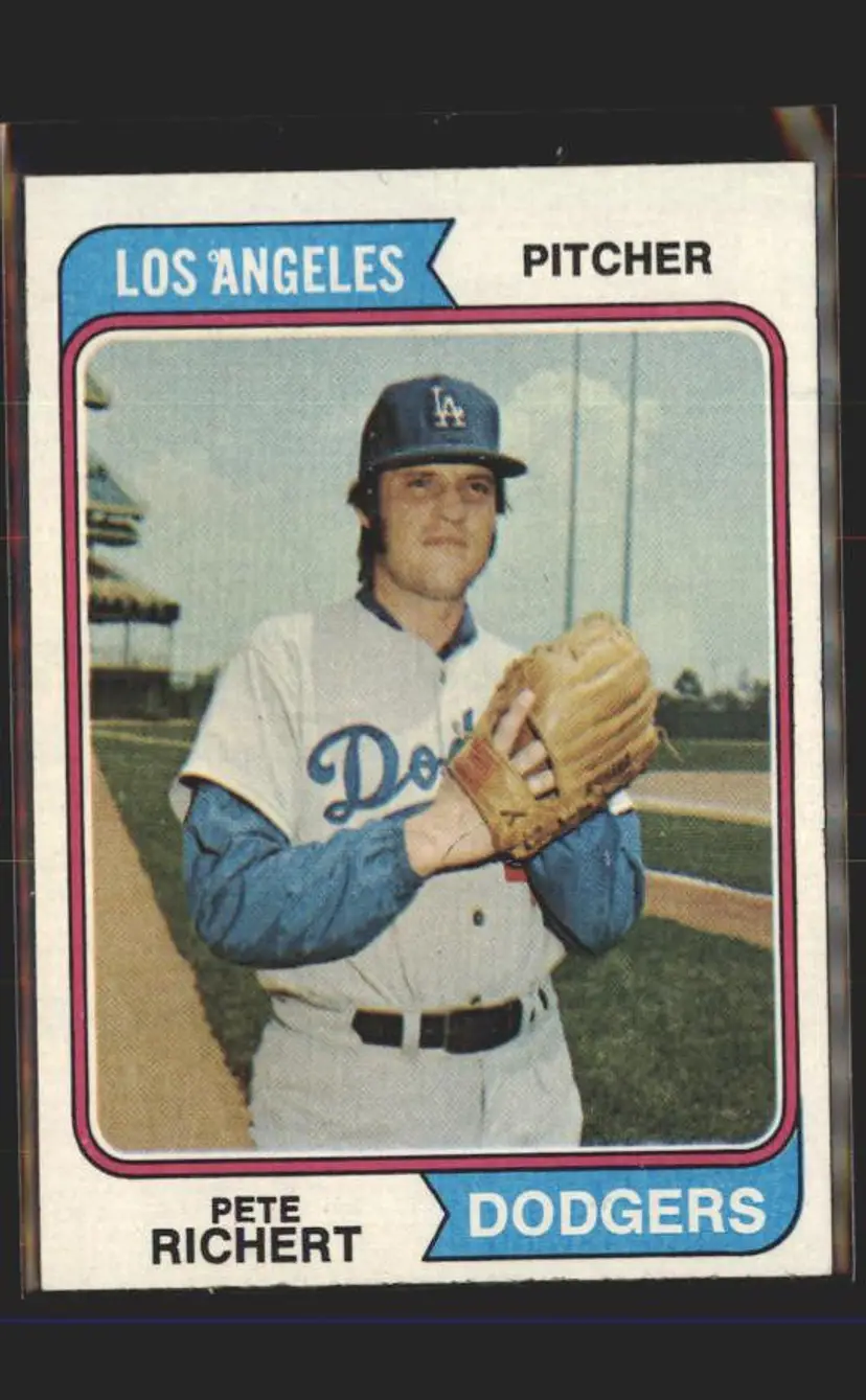 1974 Topps #348 Pete Richert - (pk5) - Los Angeles Dodgers