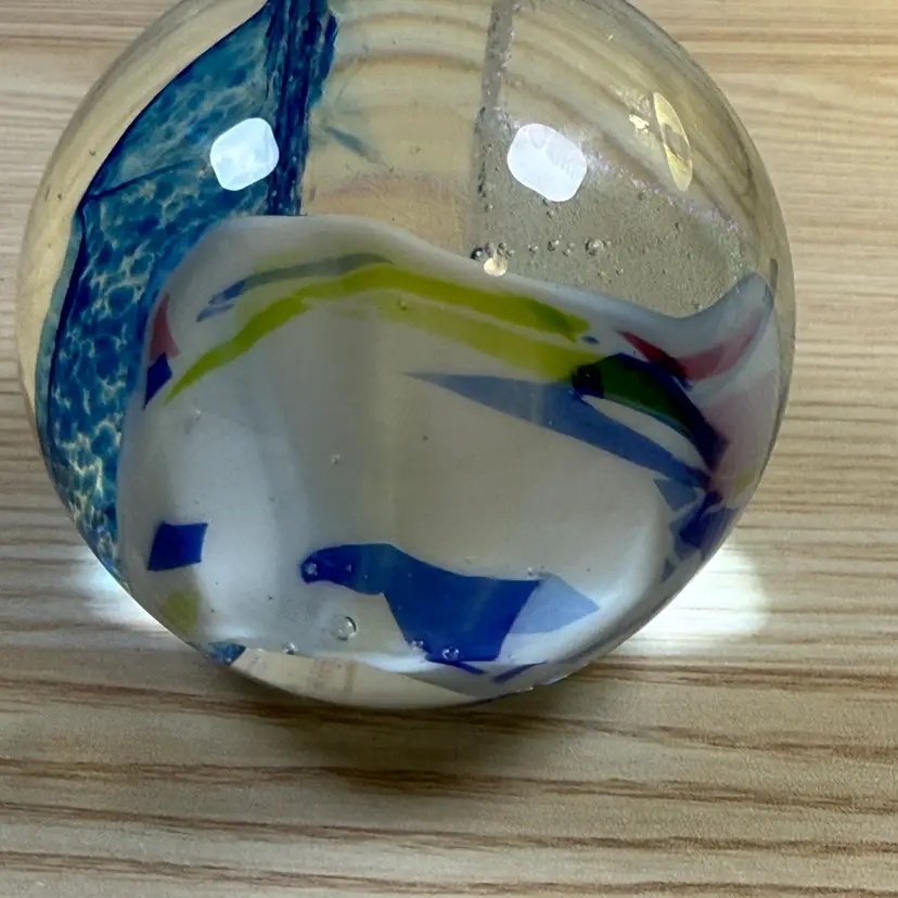 Glass Eye Studio Tri Color Large Paperweight