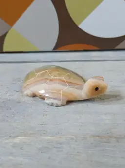 Miniature Carved Stone Turtle Figurine
