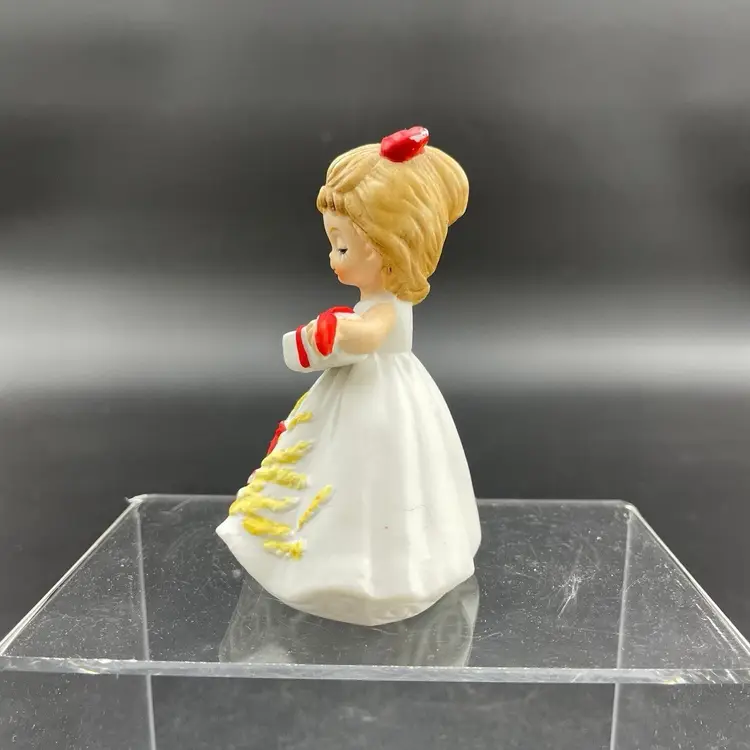 George Good Miniature December Girl Figurine Christmas VTG Kitsch Kitschy Winter