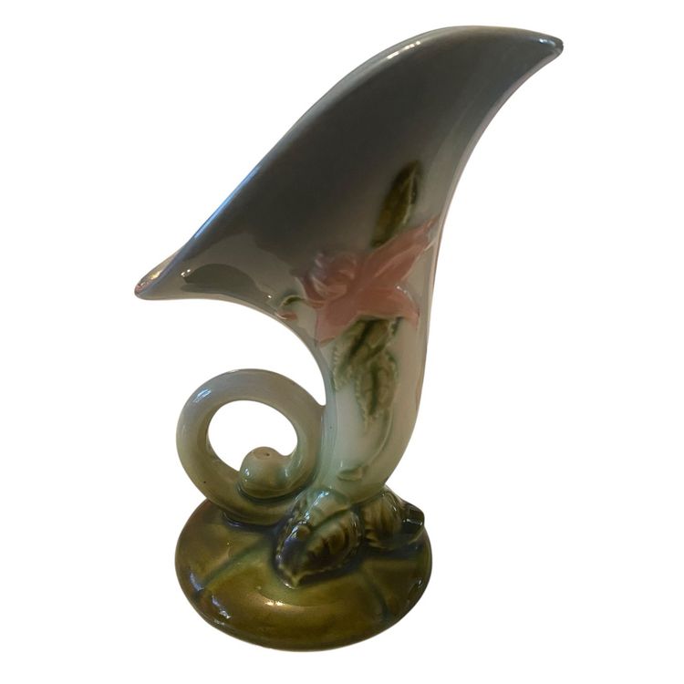Vintage Hull Pottery Cornucopia Vase 1940s