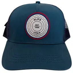 4 Life Utah Established 1998 Patch Embroidered Navy Blue Trucker Snapback NWT