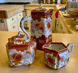 Gorgeous Three Piece Antique German Chocolate Set