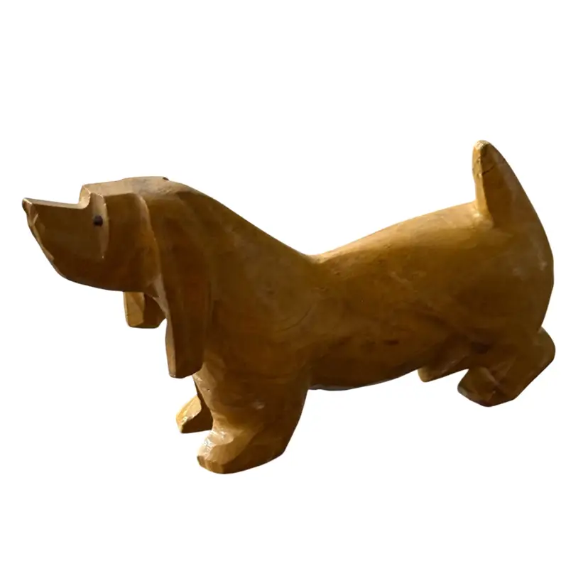 Vintage Natural Onyx Dog Figurine Hand Carved Large Spaniel Paperweight