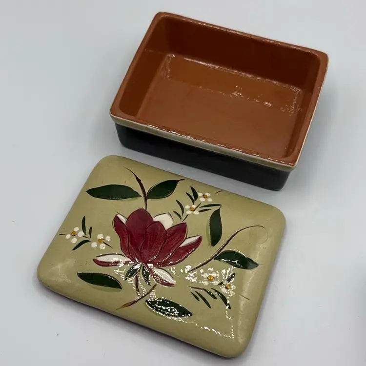 Stangl Pottery Magnolia Pattern Lidded Dish