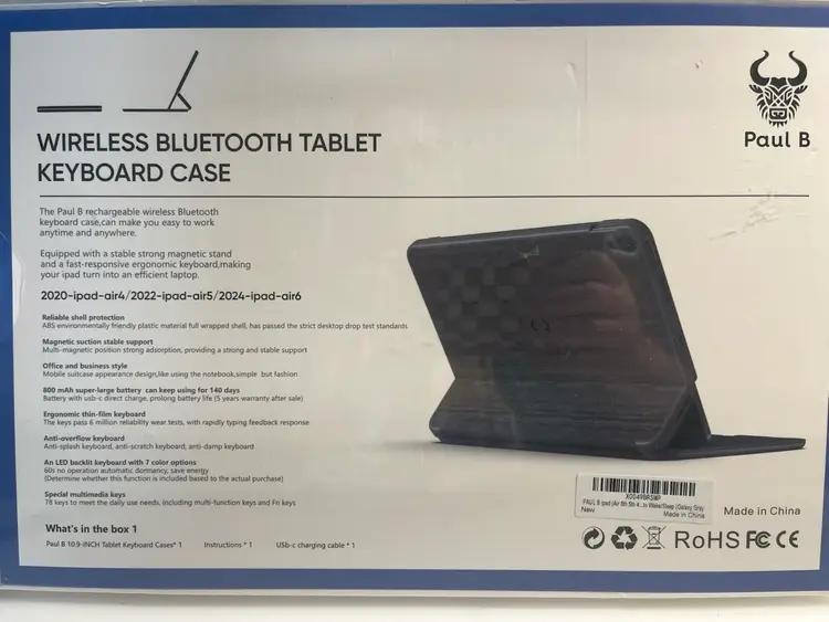 NIB Paul B Wireless Bluetooth Keyboard Case