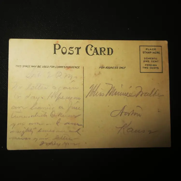 Antique Postcard Early 1900s Note On Back Verse On Front