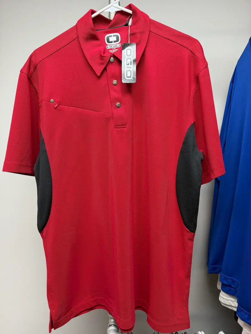 Ogio Men's Golf Polo Large Red/Black