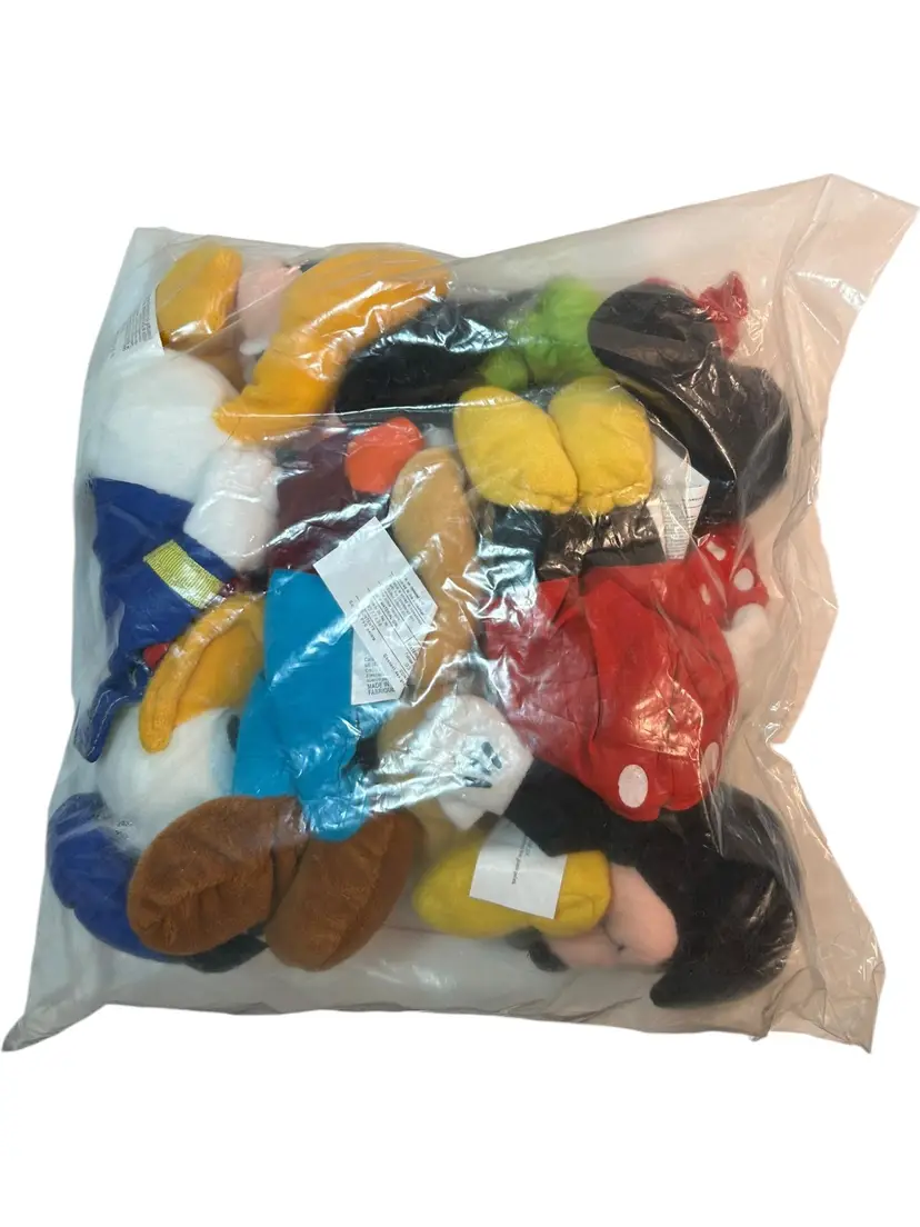 Disney Store Bean Bag Plush Set of 5 Mickey Minnie Goofy Pluto Donald NEW In Bag
