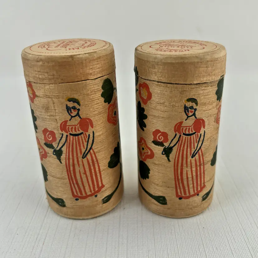 Shulton Old Spice Bath Salts EPMTY CONTAINERS Early American Cottage Core Vintage