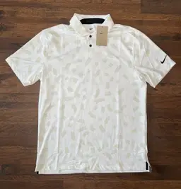 Nike Tour Dri-Fit Polo Golf Shirt FD5739-100 Rake Line Print Mens Size XXL