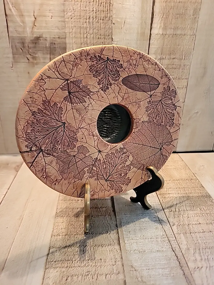 Malabar Pottery Flower Frog Leaf Fern Vase Hand-Built Wheel Thrown USA Arranging