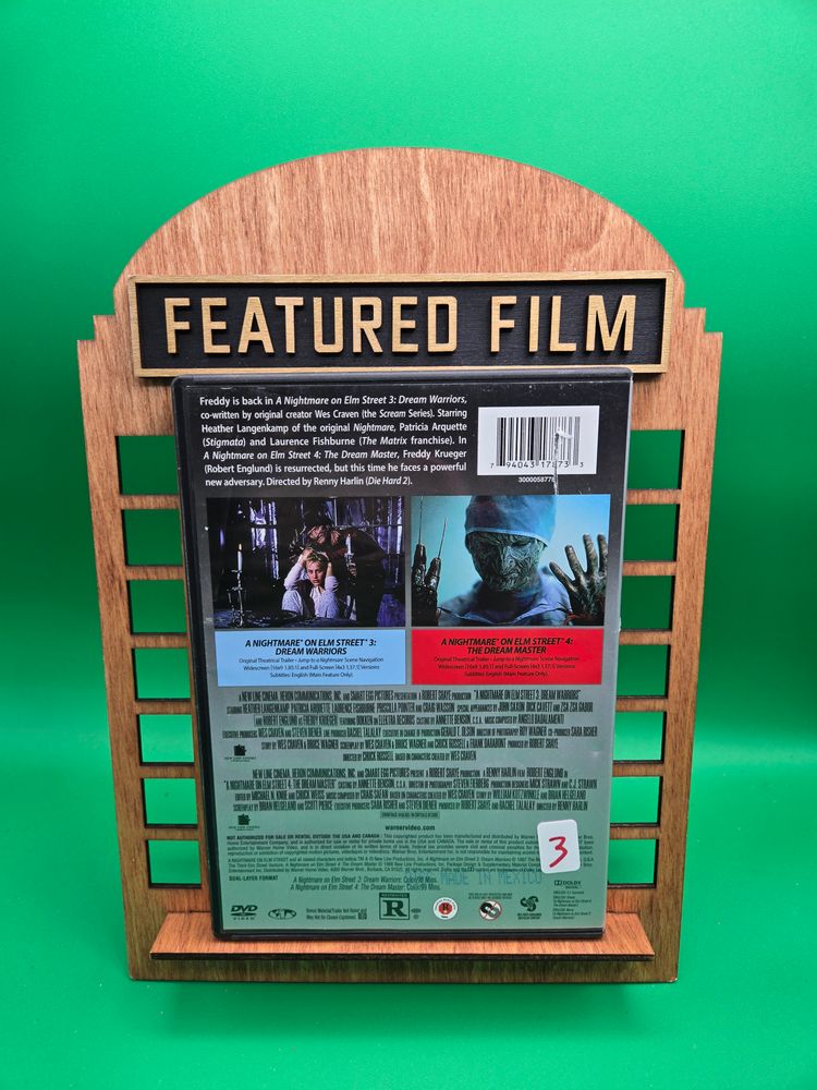 Nightmare on Elm Street 3 and 4 (DVD) cut on barcode