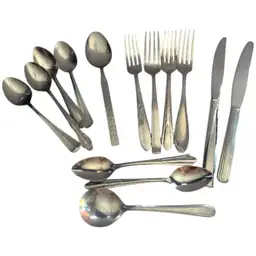 Vintage Silverplate "MCM Mix" Flatware Set Assorted Spoons Forks Knives Multiple Patterns Tableware