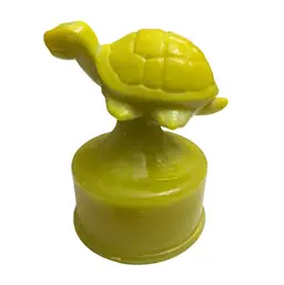 Fenton Dandelion Turtle On Font:Pressed By Mosser 5” X 3.5” GLOWS