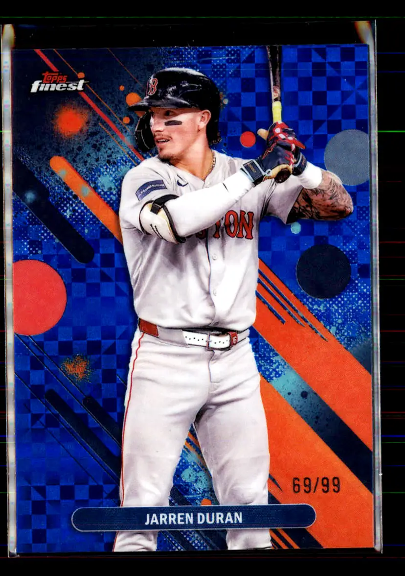 Jarren Duran #/99 2025 Topps Finest Blue Refractor #96 - (113) - Boston Red Sox