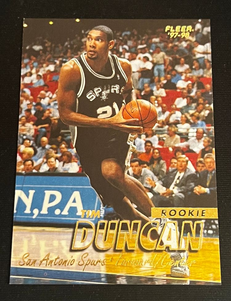 Tim Duncan 1997-98 Fleer #201 Rookie RC San Antonio Spurs