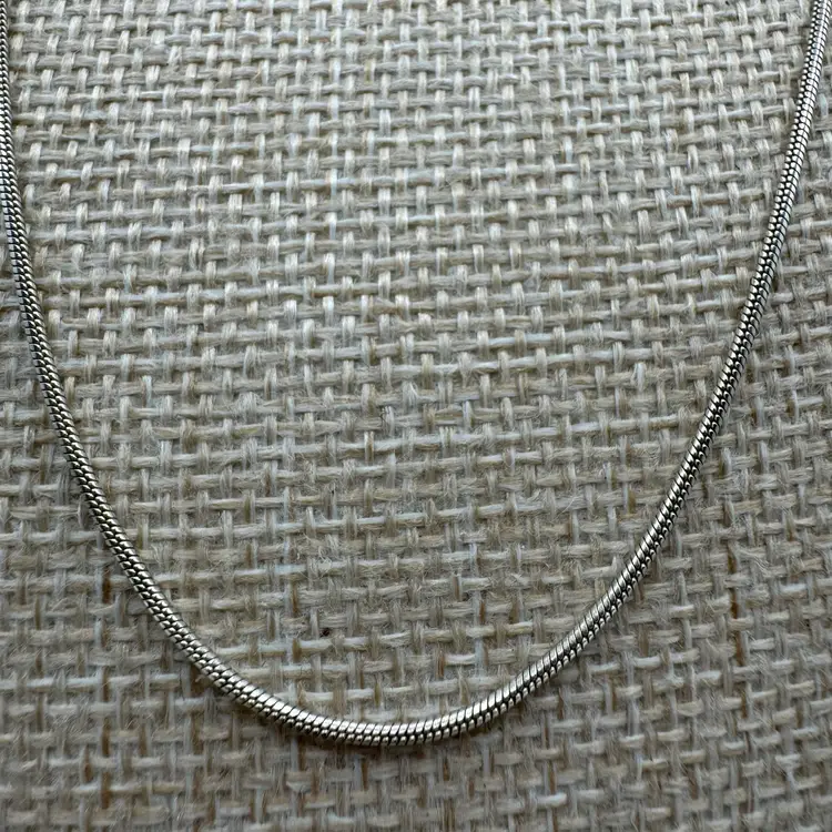 925 Sterling Silver AGI Italy 18” Snake Chain Necklace “Tested”