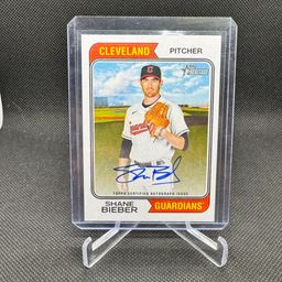 Shane Bieber 2023 Topps Heritage Auto