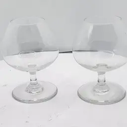 Vintage Baccarat Crystal Glass Medium Brandy Snifters Set of 2 Perfection Collection 3.5"