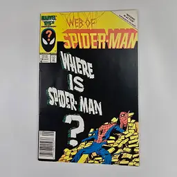 Marvel Web of Spider‑Man #18 1st Venom Eddie Brock Mark Jewelers 1986 Key Comic