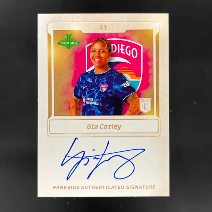 Gia Corley 2025 Parkside NWSL Vol 2 Signature Series Autograph Soccer Card