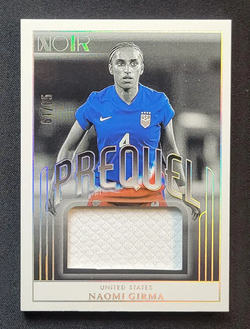 24-25 Panini Noir Soccer - Naomi Girma - Prequal /65