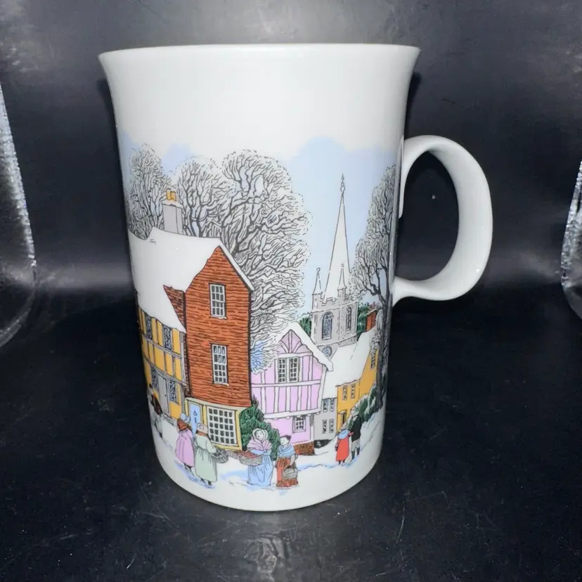 NWOT Dunoon Christmas Past Bone China coffee/Tea Mug Scotland