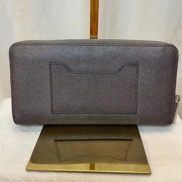 Coach Grey Zip Around Wallet