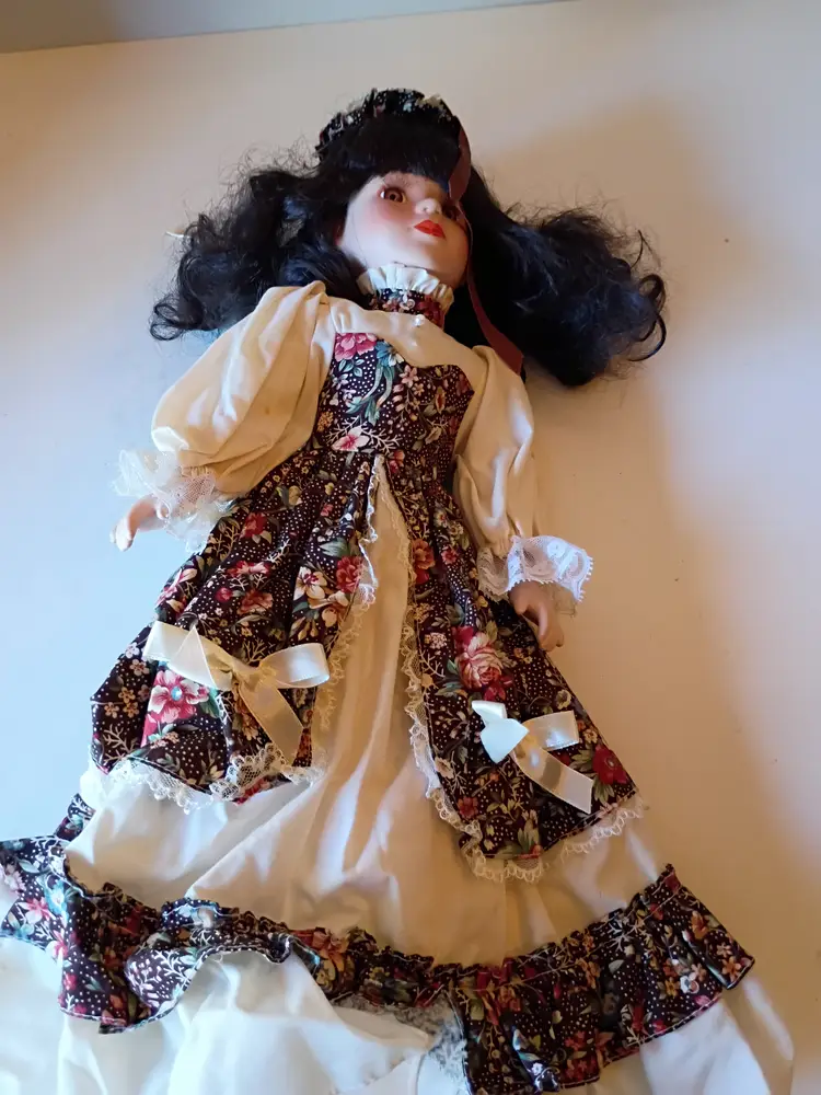 Victorian Dressed Porcelain Doll