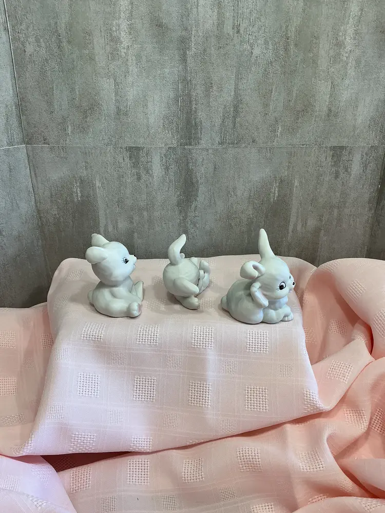 #50 HOMCO porcelain bunny rabbits figurines #1458