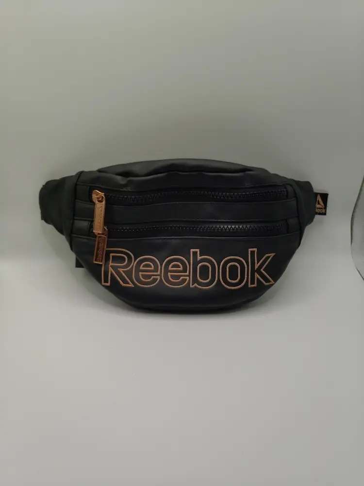 Reebok Layla Fannypack Black With Rose Gold Lettering and Hardware