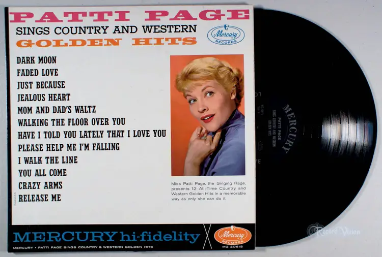 Patti Page - Sings Country and Western Golden Hits (1961) Vinyl LP • Dark Moon