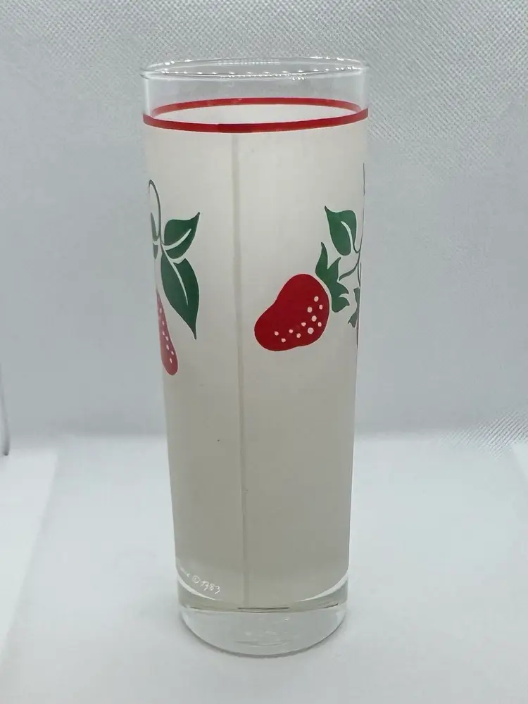 Vintage Frosted Highball Glass Made For Teleflora