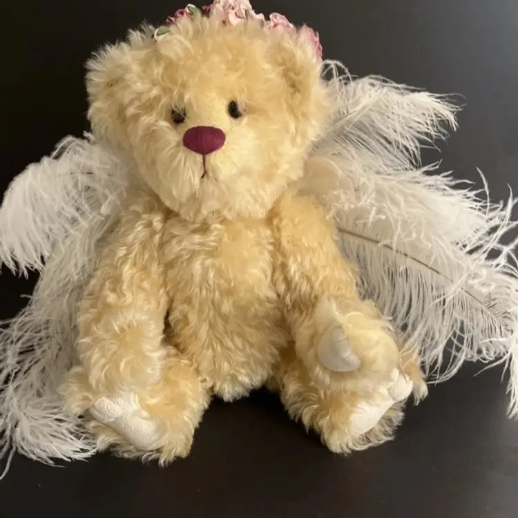 Annette Funicello 2003 Jointed Angel Bear WHISPER Ltd. Edition COA, Mohair, 17”
