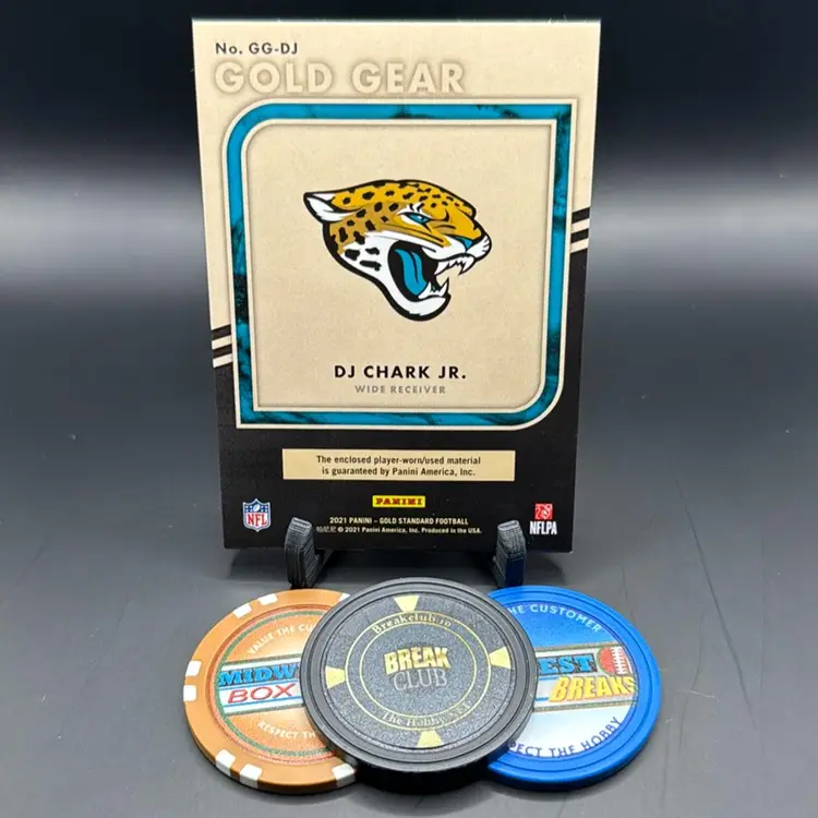 Dj Clark Jr. 21/49 Gold Gear 4-Color Patch Relic 2021 Gold Standard Jacksonville Jaguars