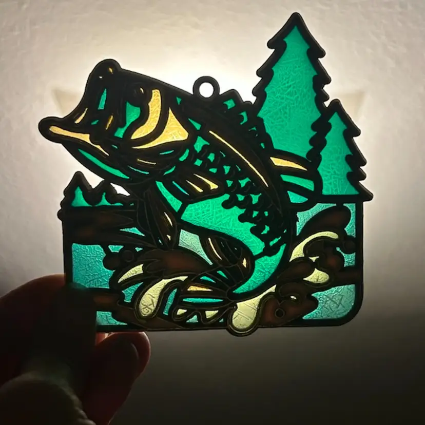Fish Stained Glass Sun Catcher