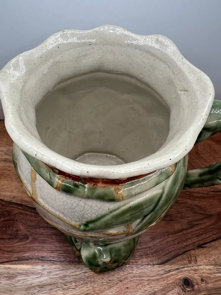 Mojolica Style Pitcher Frog