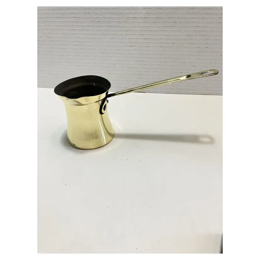 Solid brass #3 coffee pot.