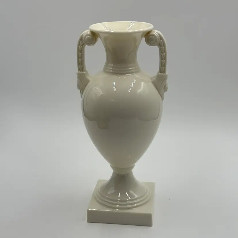Lenox Empire Double Handle Face Trophy Vase Ivory Porcelain Vintage Art Deco Style