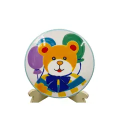 VINTAGE LIDDED RAMEKIN 
TRINKET KEEPSAKE BOX 
“Happy Bear”By Mikasa Japan