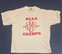 VTG Indiana Hoosiers Basketball NCAA champs T-Shirt -L Single Stitch USA RARE