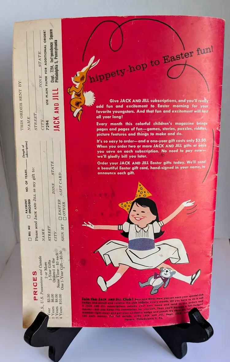 Jack and Jill Magazine March 1957 Issue New Old Stock