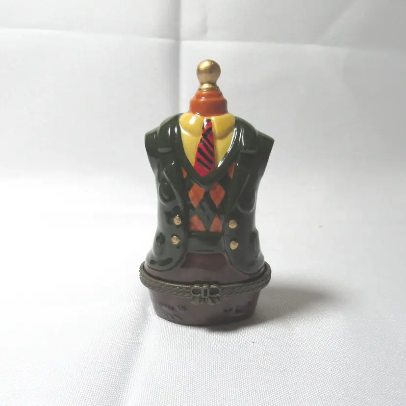 Man's Suit Hinged Trinket Box