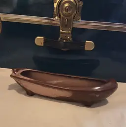 Frankoma Vintage Copper Canoe Planterer