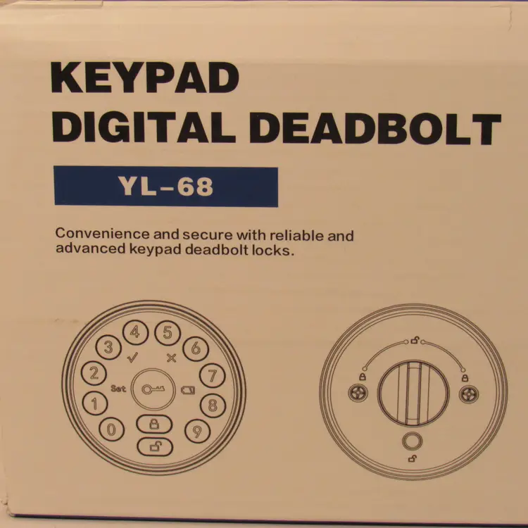 KEYPAD DIGITAL DEADBOLT YL-68, Black Electronic Code Lock, Eastman Installation