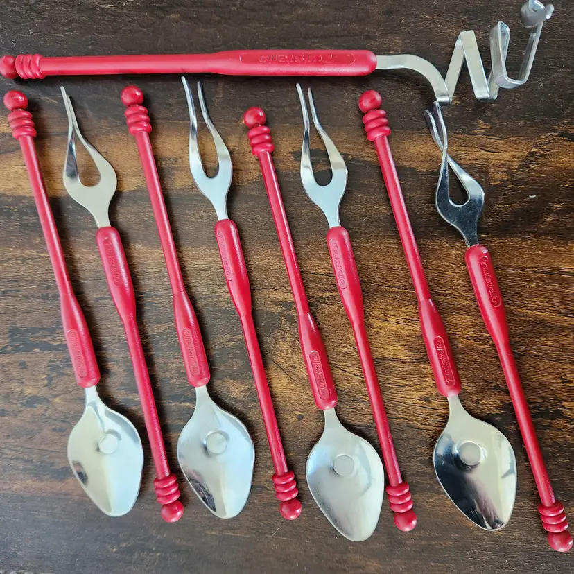 Twistello Spaghetti Cutlery Set 9 Piece w Server 18/10 Stainless Steel Service for 4 MCM - Holland