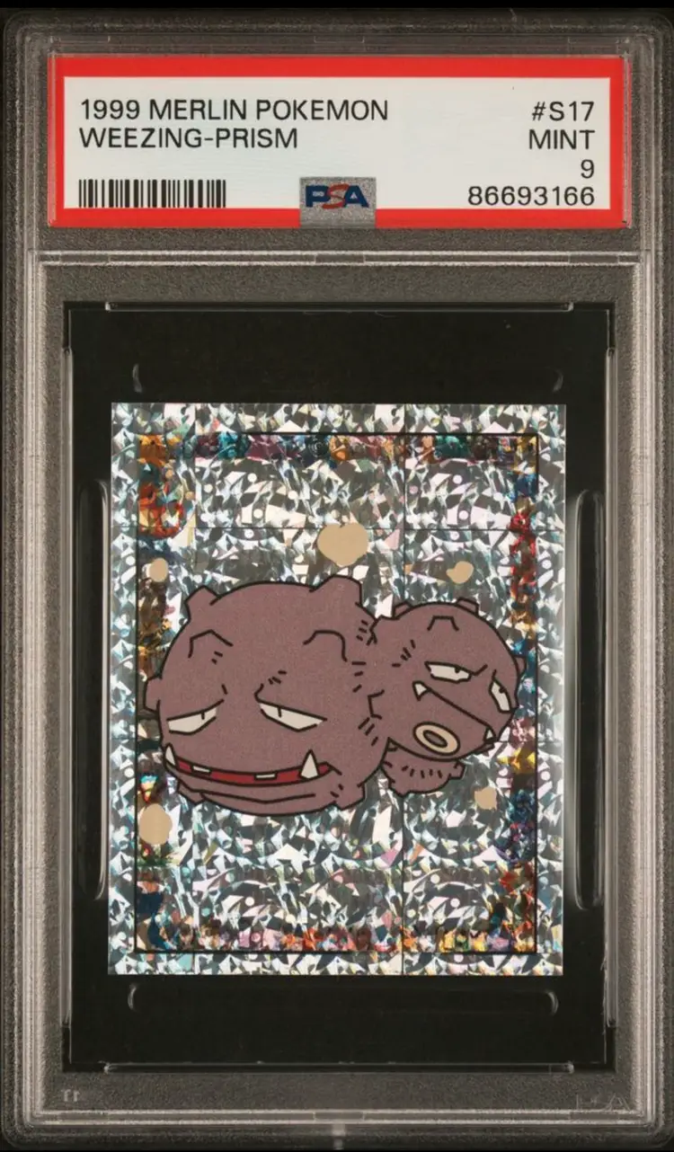 1999 Merlin Pokemon Weezing Prism #S17 – NM PSA 9